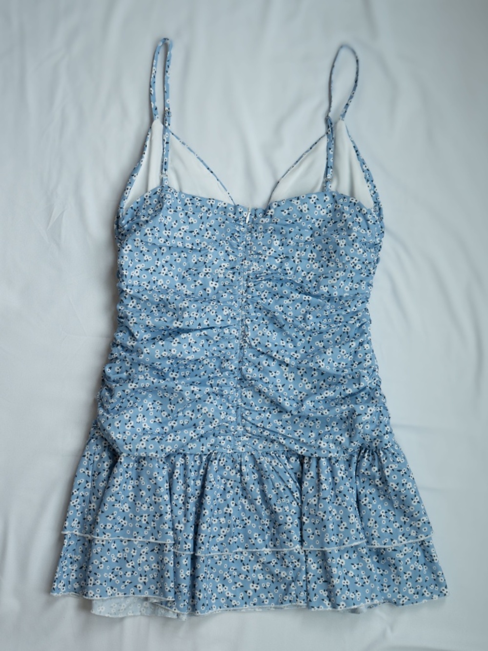 Princess Polly Blue Floral Mini Dress - Size 10 - Picture 5 of 13